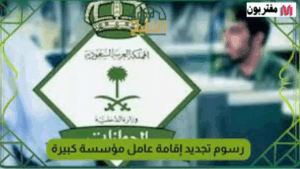 رسوم تجديد إقامة عامل مؤسسة كبيرة السعودية